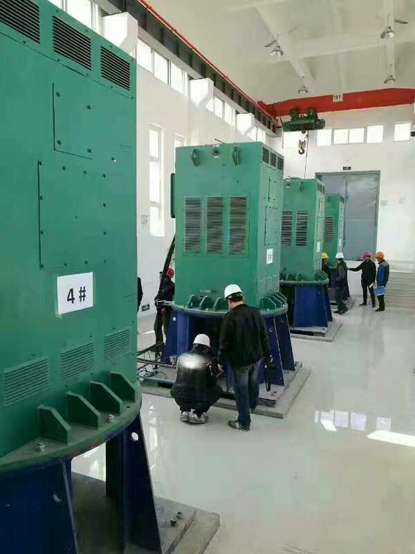 YKK4004-4某污水处理厂使用我厂的立式高压电机安装现场